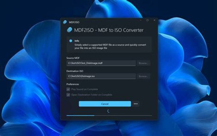 Can you convert MDF to ISO?
