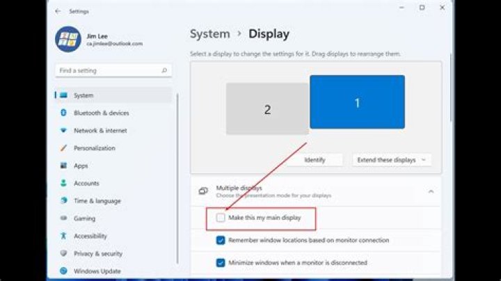 How do I change my default primary monitor?