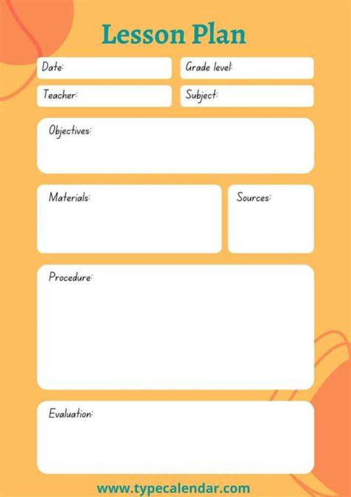 How do I create a lesson plan template?