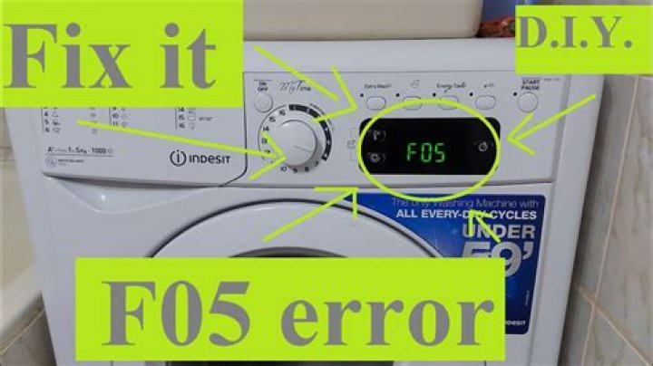 How do I fix F05 fault Indesit?