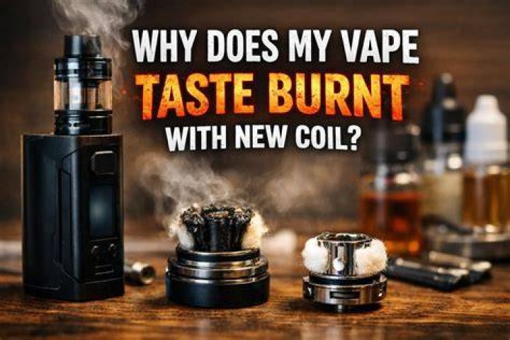 How do I get the burnt taste out of my vape?