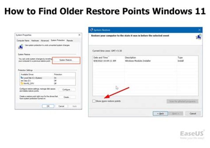 How do I schedule a restore point?