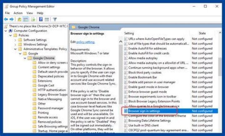 How do I update Chrome group policy?