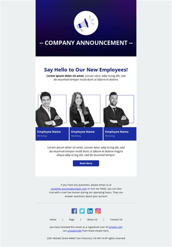 How do you announce a good news in an email?