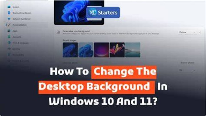 How do you change the background on a starter?