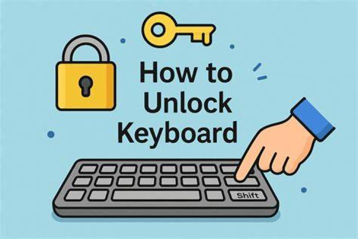 How do you unlock a locked keyboard on a Toshiba laptop?