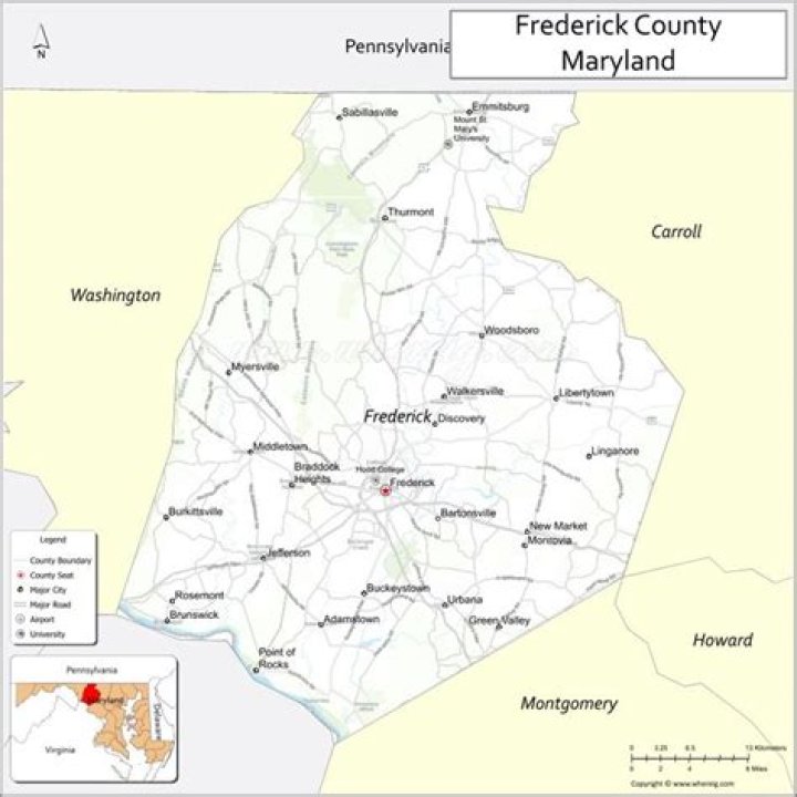 How far is Frederick Maryland Hagerstown MD?
