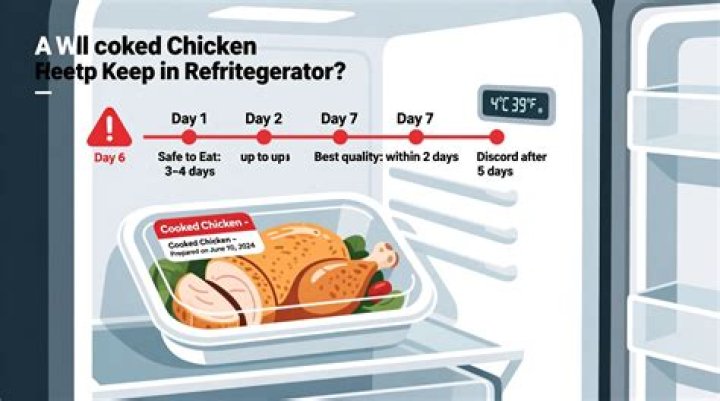 How long can I keep cooked chicken in fridge?