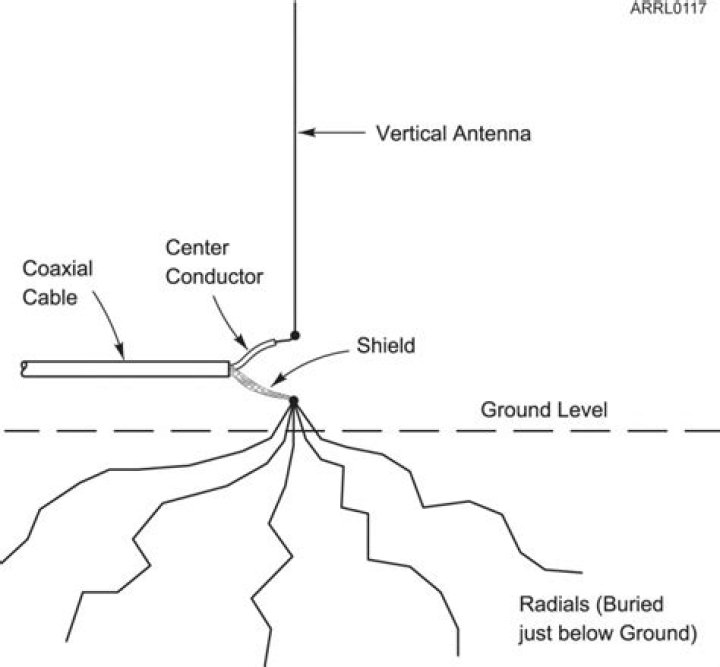 How long should vertical antenna radials be?