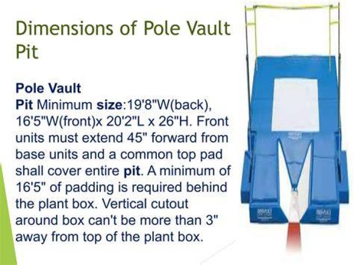 How much does it cost to build a pole vault pit?