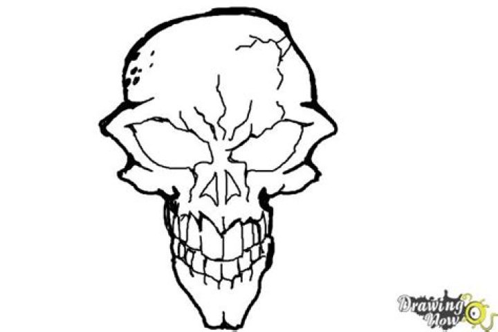 How to draw a Scary Skull?