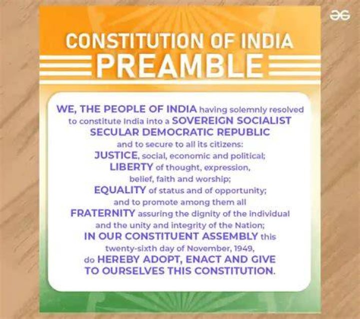 What are the 5 preamble of Indian Constitution?