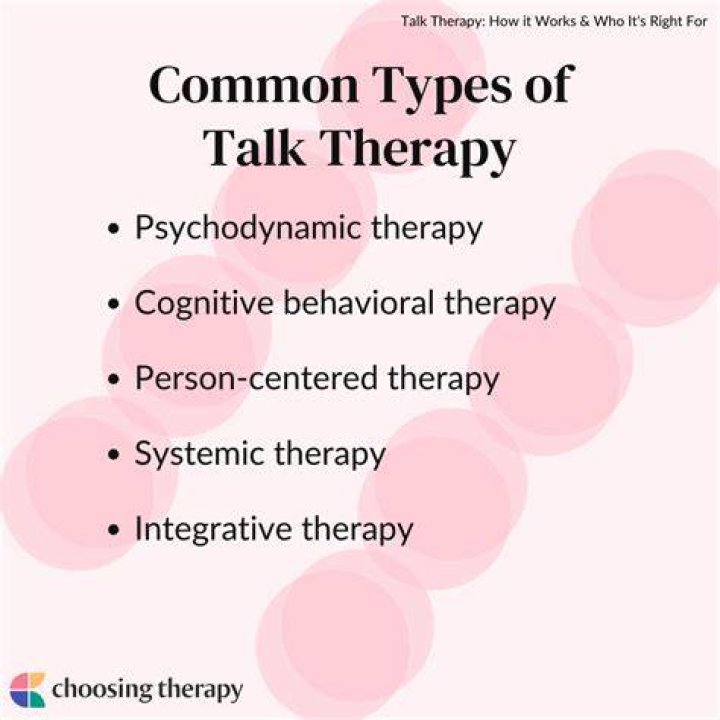What are the different types of talking therapies?