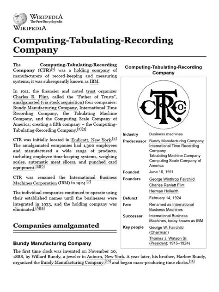 What did Computing-Tabulating-Recording Company do?