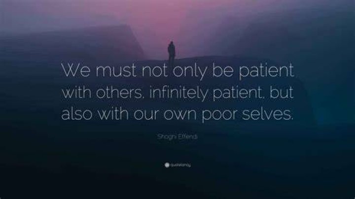What does God say about being patient with others?
