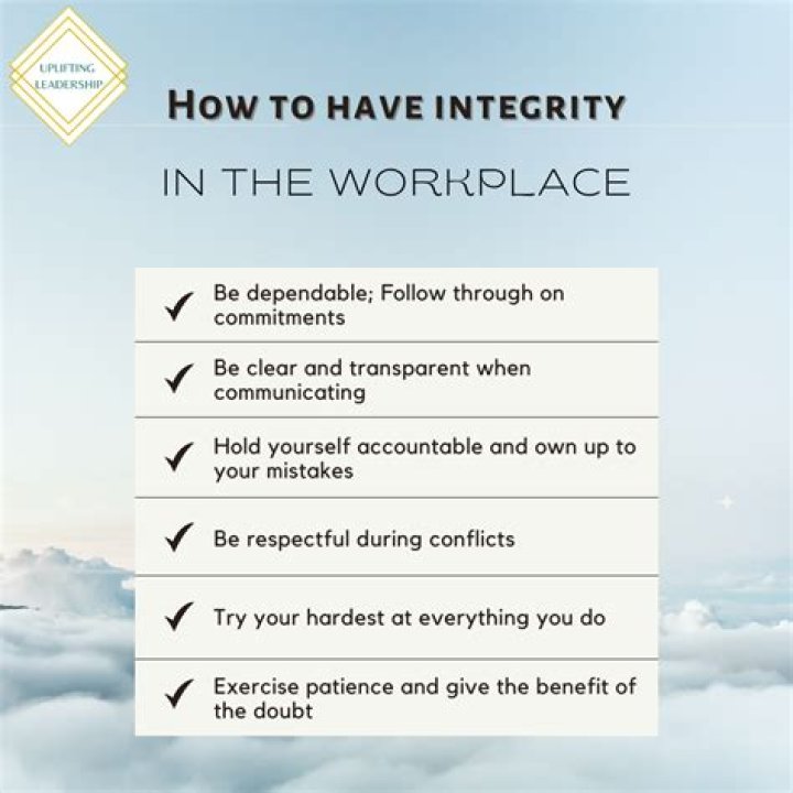 What does it mean to have integrity at work?