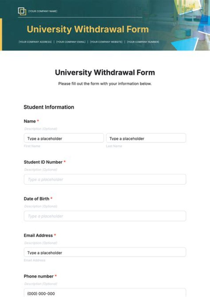 What does University withdrawal mean?