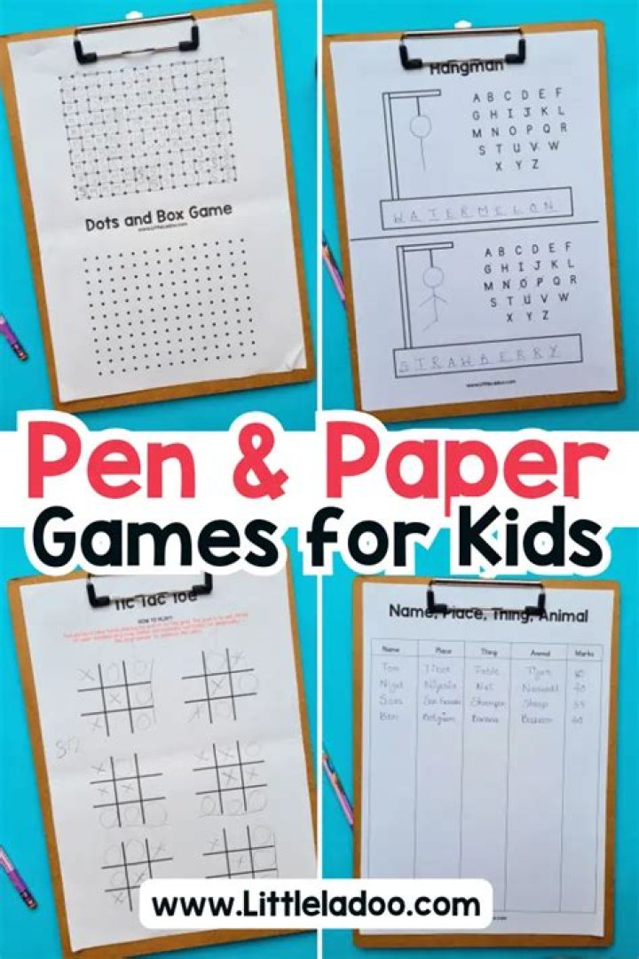 What games can two people play on paper?