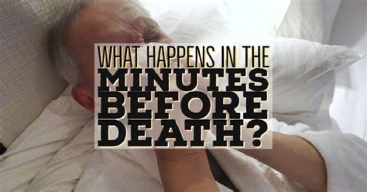 What happens in the weeks before death?