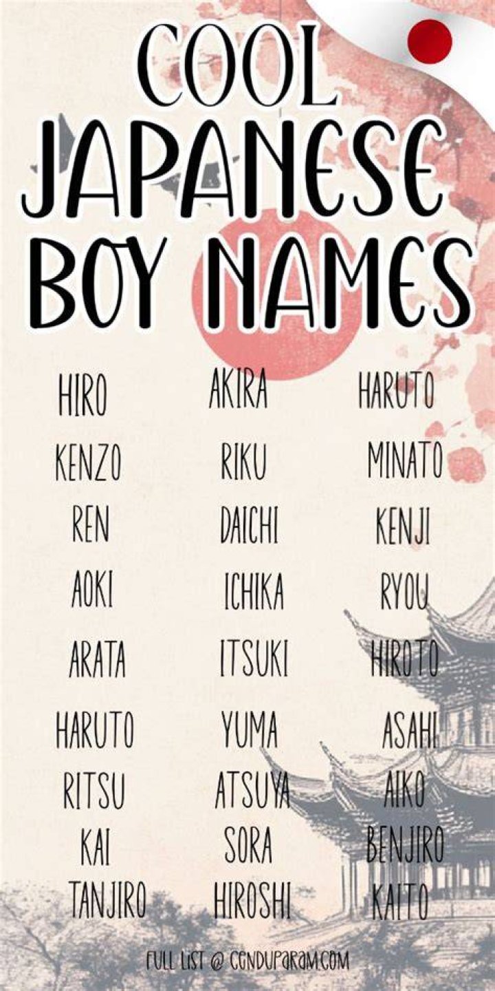 What is a cool Japanese boy name?