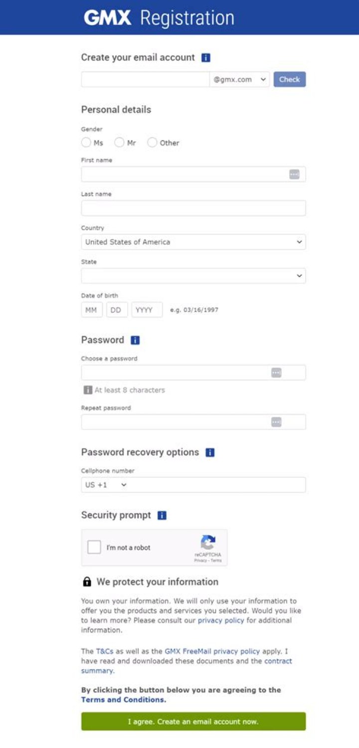 What is a GMX email account?