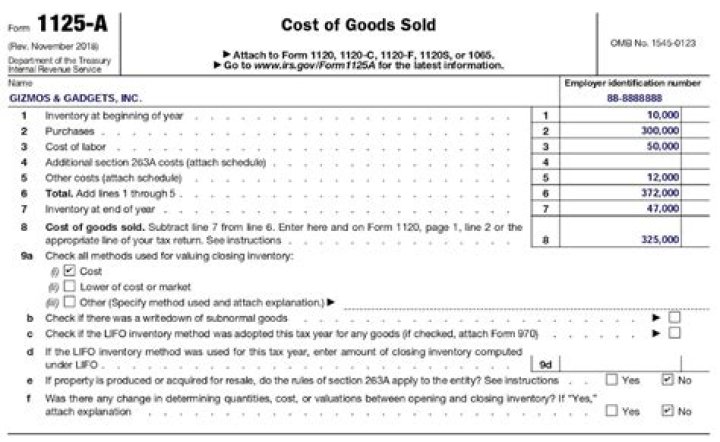 What is a INF 1125 form?
