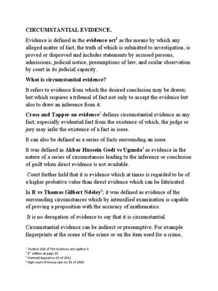 What is another name for circumstantial evidence?