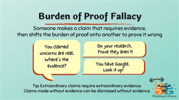 What is burden of proof fallacy?