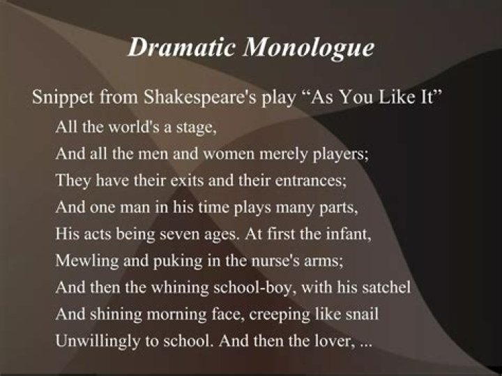 What is considered contemporary monologue?