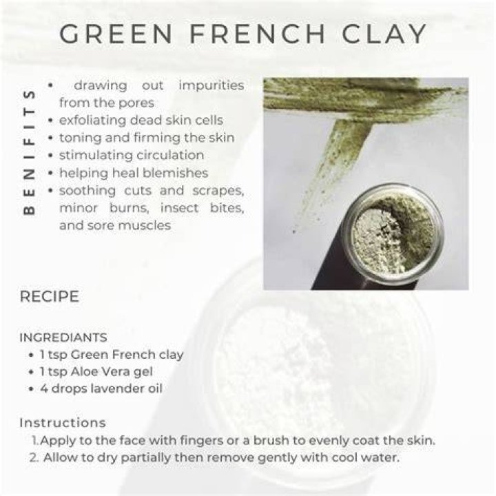 What is French green clay made of?