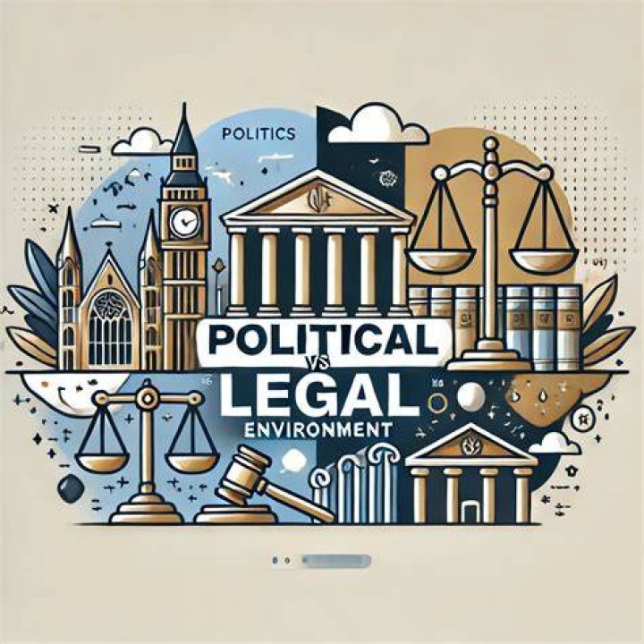 What is political environment and legal environment?