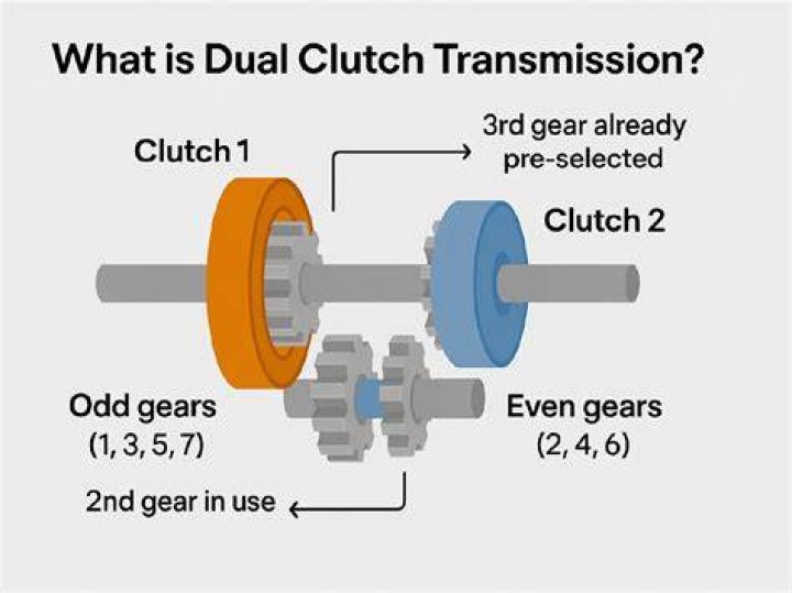 What is the advantage of a dual-clutch transmission?