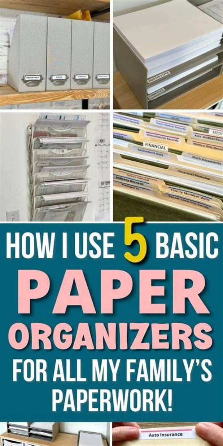 What is the best way to organize paperwork at home?
