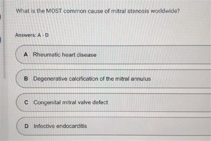 What is the most common cause of mitral stenosis?