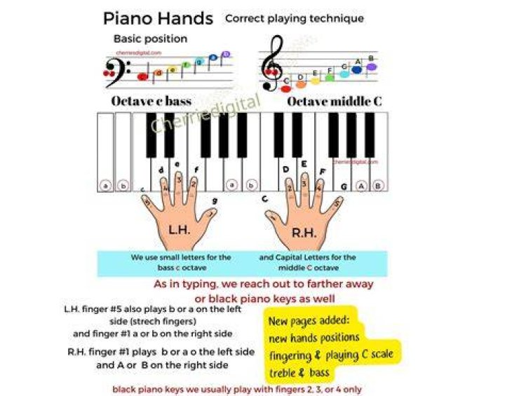 What is the proper hand position on the piano?