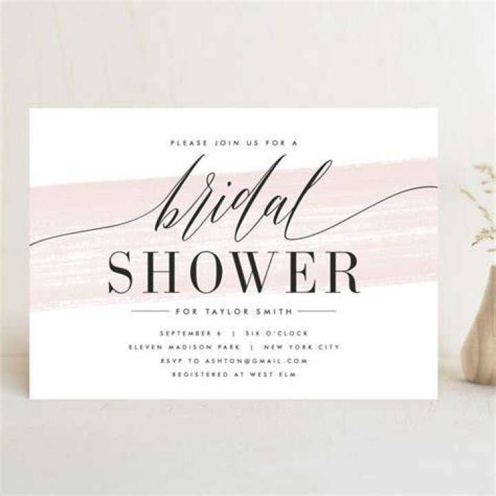 When should bridal shower invitations be mailed out?